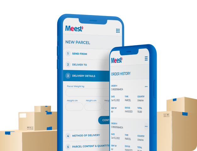 image of two phones and parcels